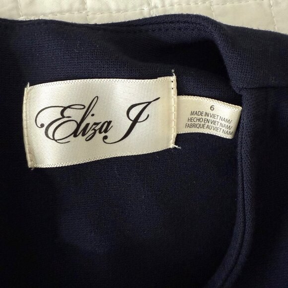 Eliza J Womens Navy Dress With Pockets Size 6 - Picture 4 of 12